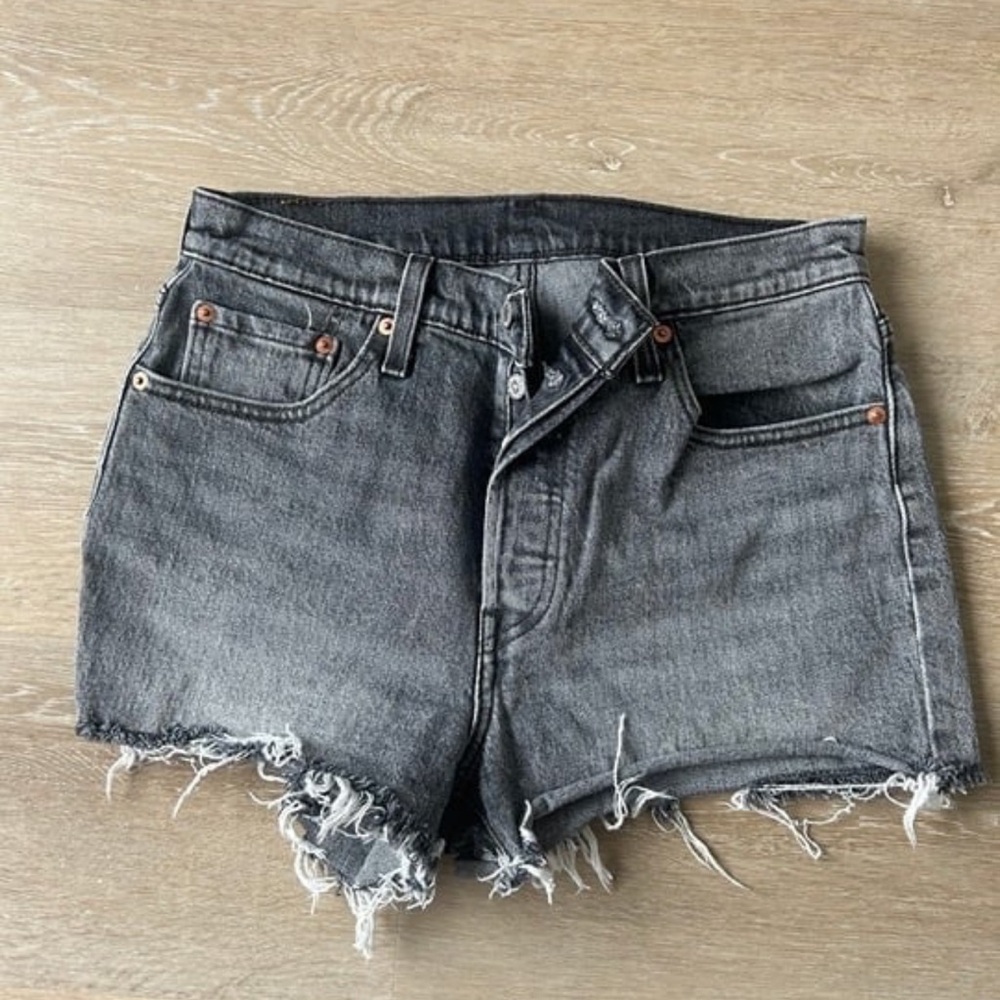 Women's Gray Denim Shorts